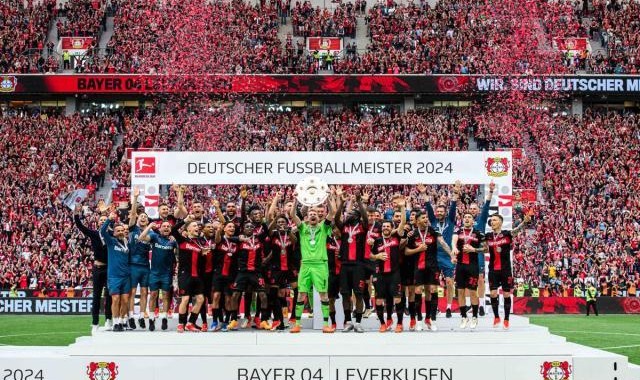 德甲收官：勒沃库森不败夺冠 凯恩获得金靴